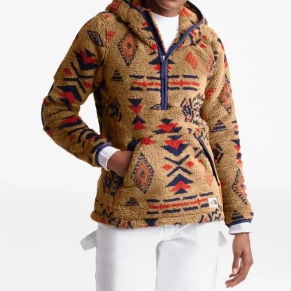 The North Face “Campshire” Hoodie Cedar Brown Calif Geo Print Small Like New! - Picture 1 of 10